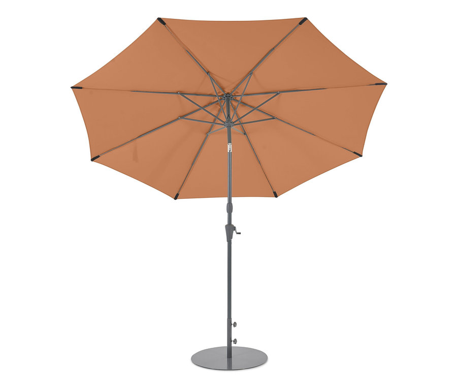 Leco Sonnenschirm, Ø 300 cm, inkl. Abdeckhaube, orange.