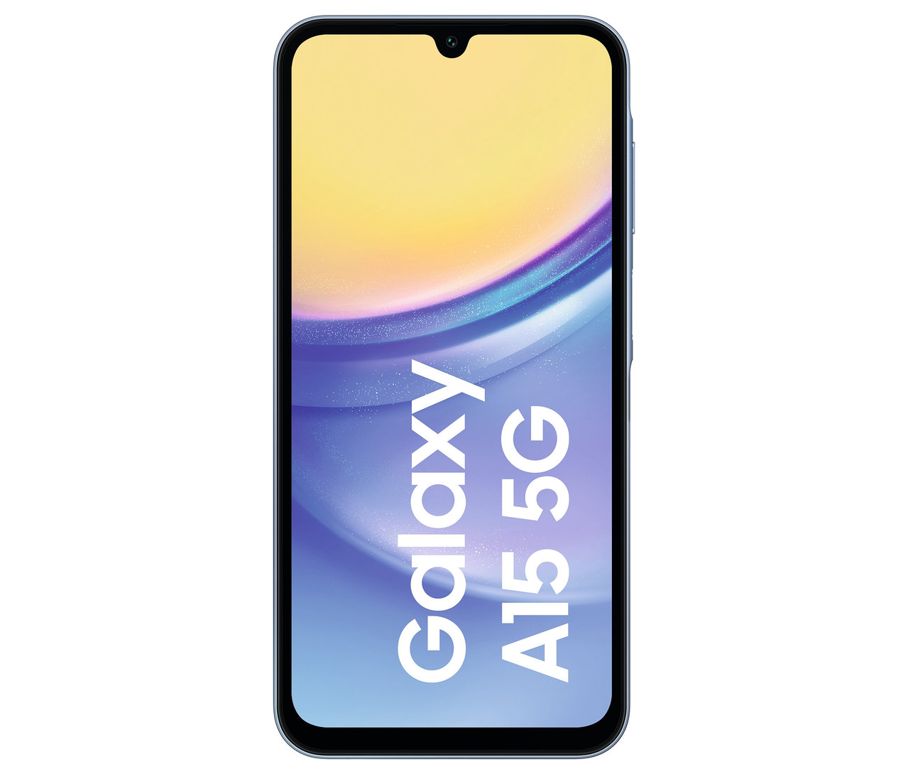 Blaues Samsung Galaxy A15 5G Smartphone mit 128 GB.