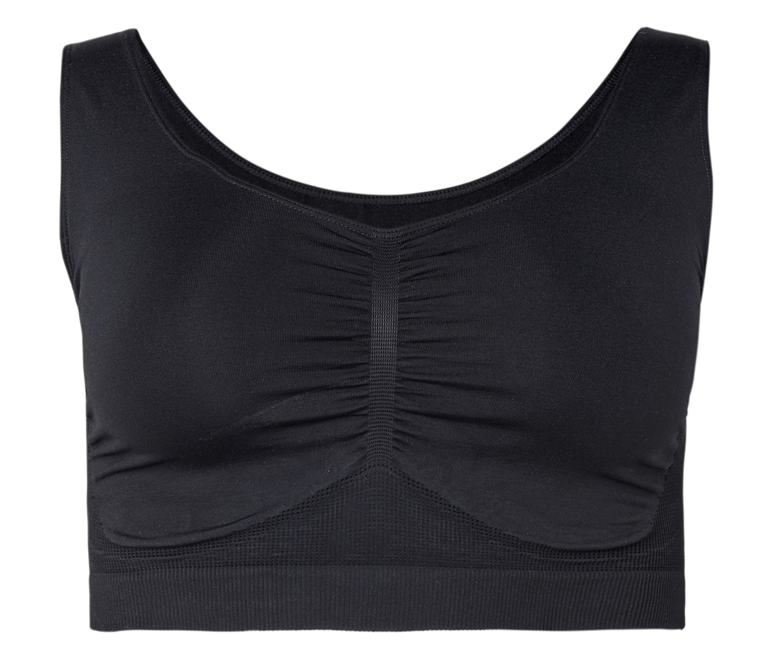Seamless-Bustier - Damen - Gr. XXL - schwarz - schwarz