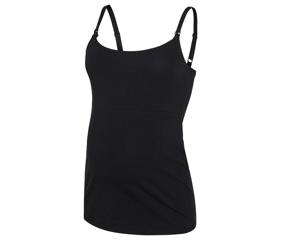 Schwarzes MAMALICIOUS MLKERRIE STRAP JRS TOP 2F 2-P NOOS Stilloberteil mit verstellbaren Trägern.