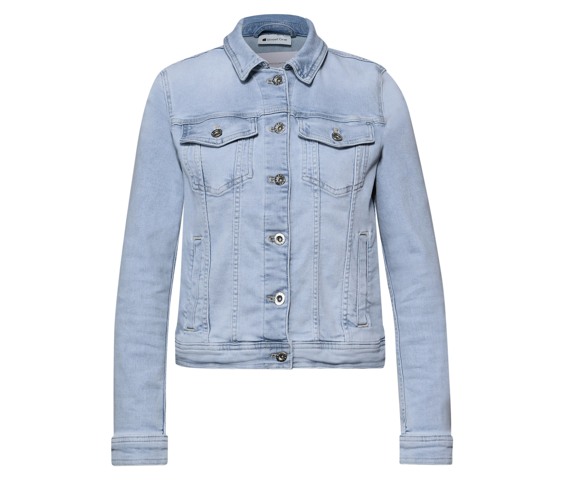 Jeansjacke - Damen - Gr. 38 - hellblau - hellblau