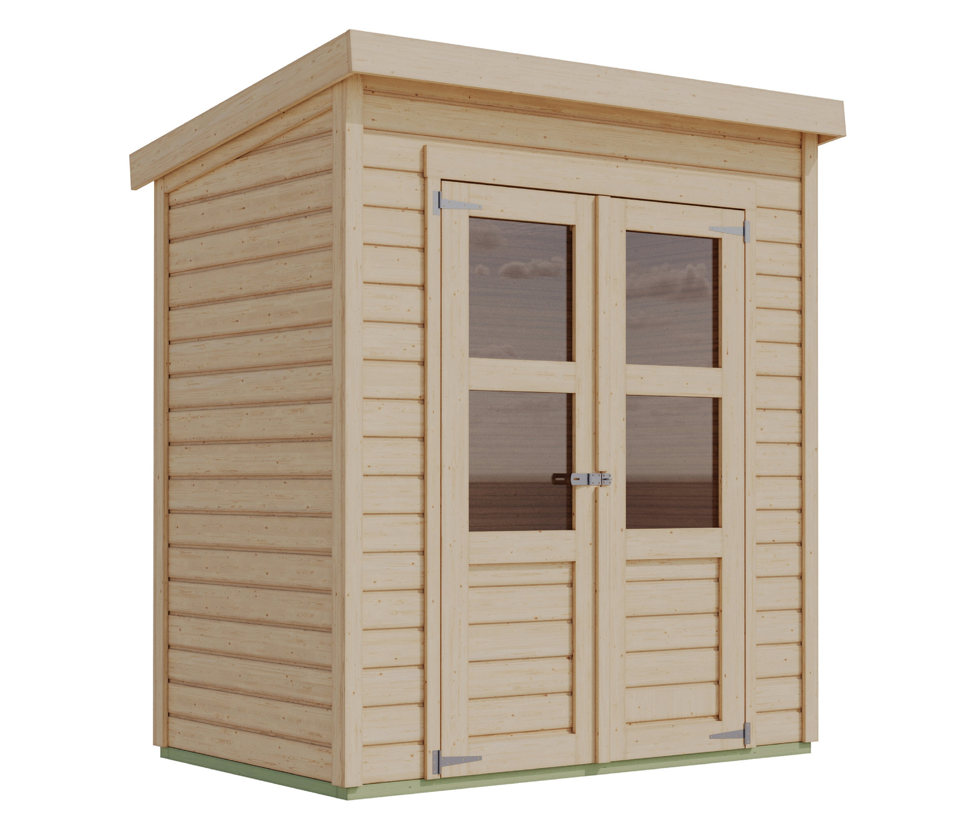 Karibu Gerätehaus »Roan« - 182x126x219cm - naturfarben - - Holz