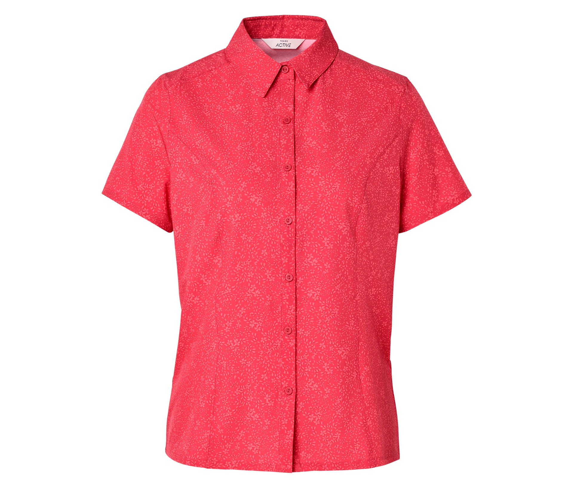 Outdoorbluse - Damen - Gr. 38 - rot/geblümt - rot