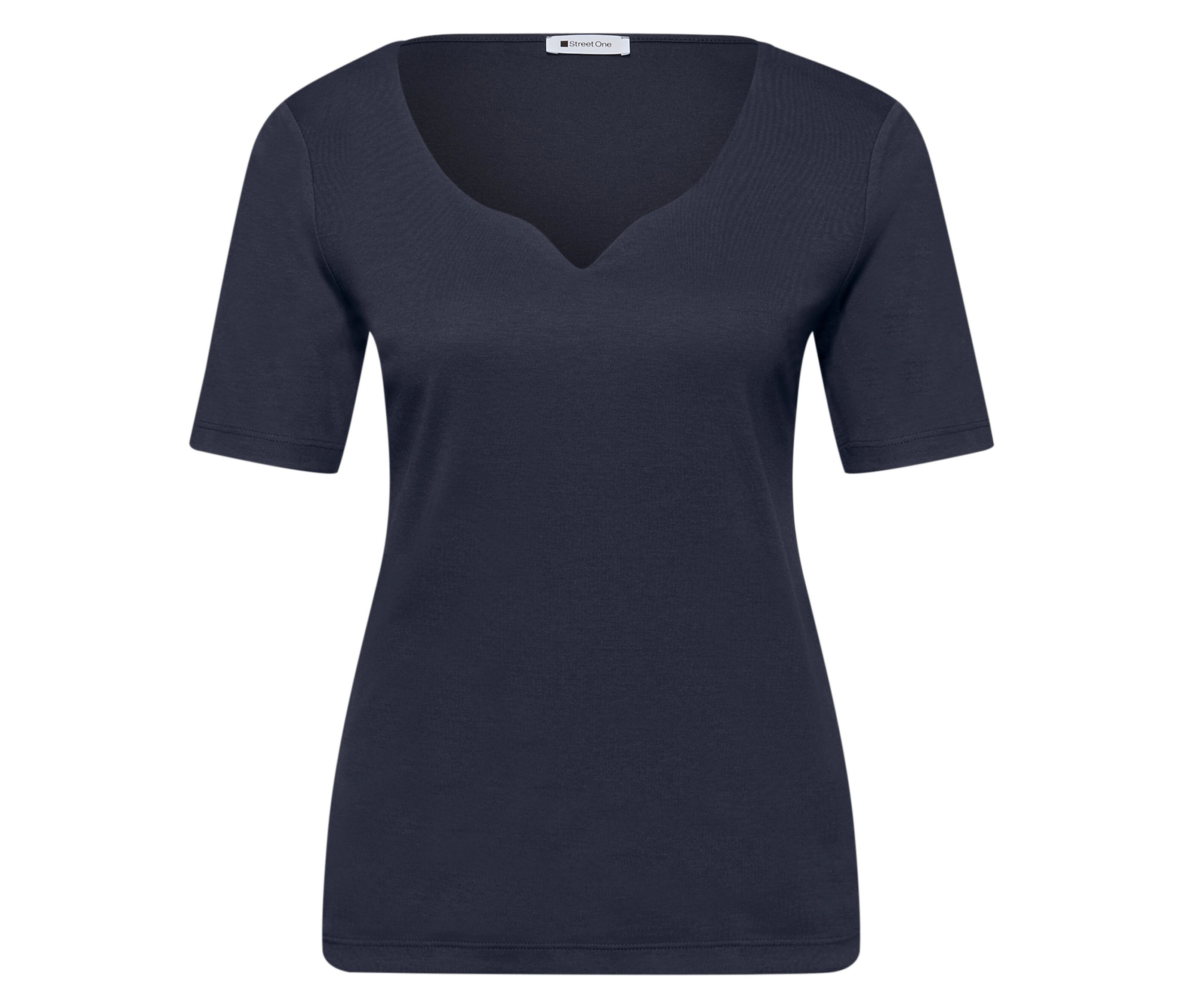 Kurzarmshirt - Damen - Gr. 36 - dunkelblau - dunkelblau