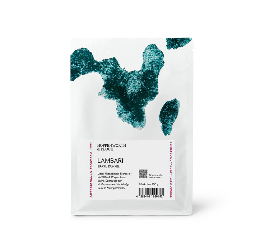 Verpackung Hoppenworth &amp; Ploch - Lambari Espresso - 250 g Ganze Bohne.