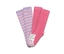 Zwei Paar Kniestrümpfe liegen nebeneinander, eins gestreift in Lila und Rosa, eins pink mit Einhorn-Motiv.