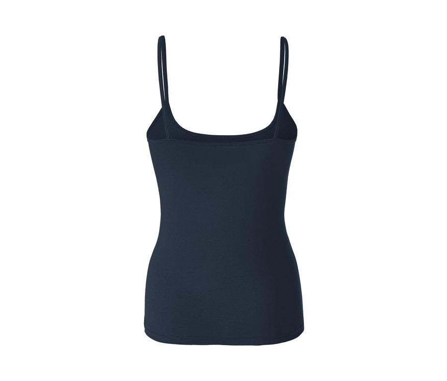 Detailansicht eines dunkelblauen Hemdchens, ein Teil eines 2er-Sets.