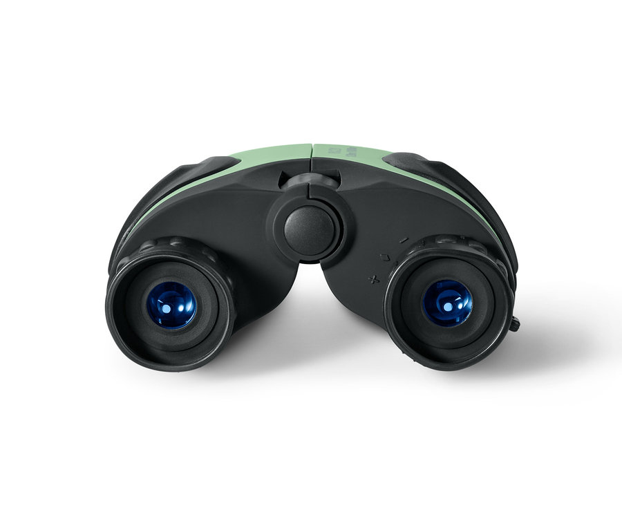 Nahaufnahme eines kompakten Kinder-Fernglases.