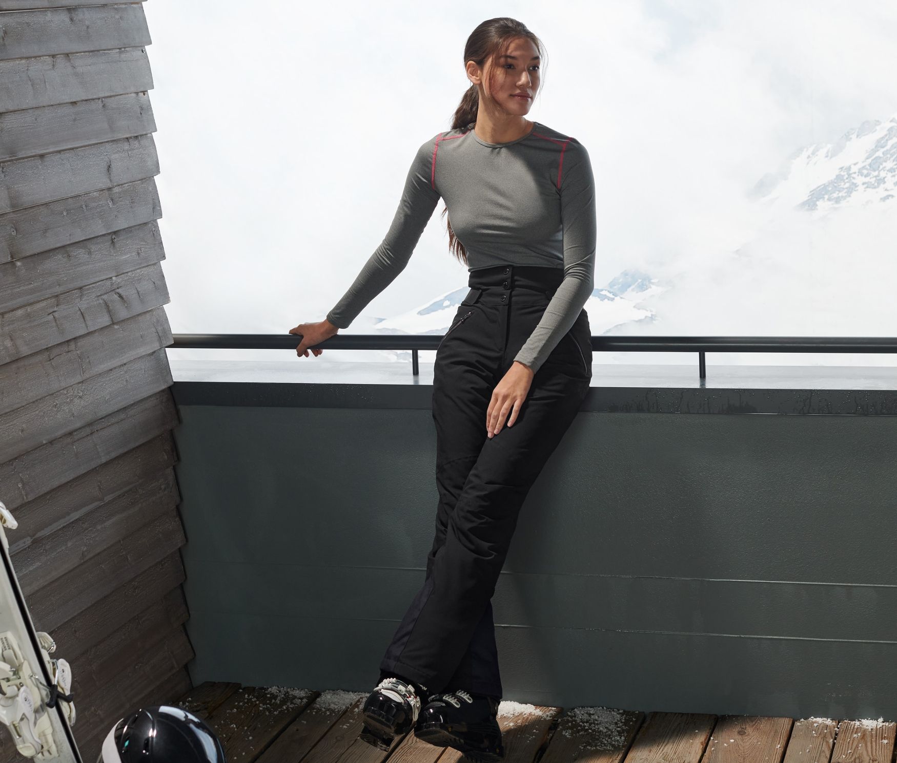 Thumbnail - Tchibo - High-Waist-Skihose - Damen - Gr. 36 - schwarz
