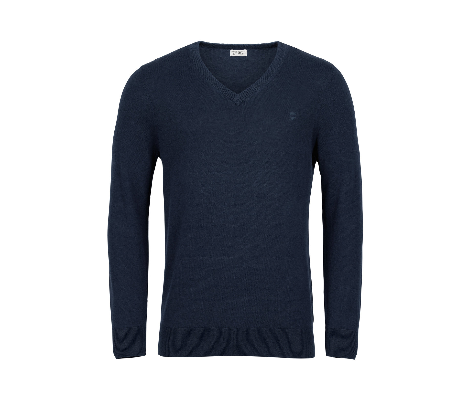 Leinen-Pullover - Herren - Gr. S - dunkelblau - dunkelblau
