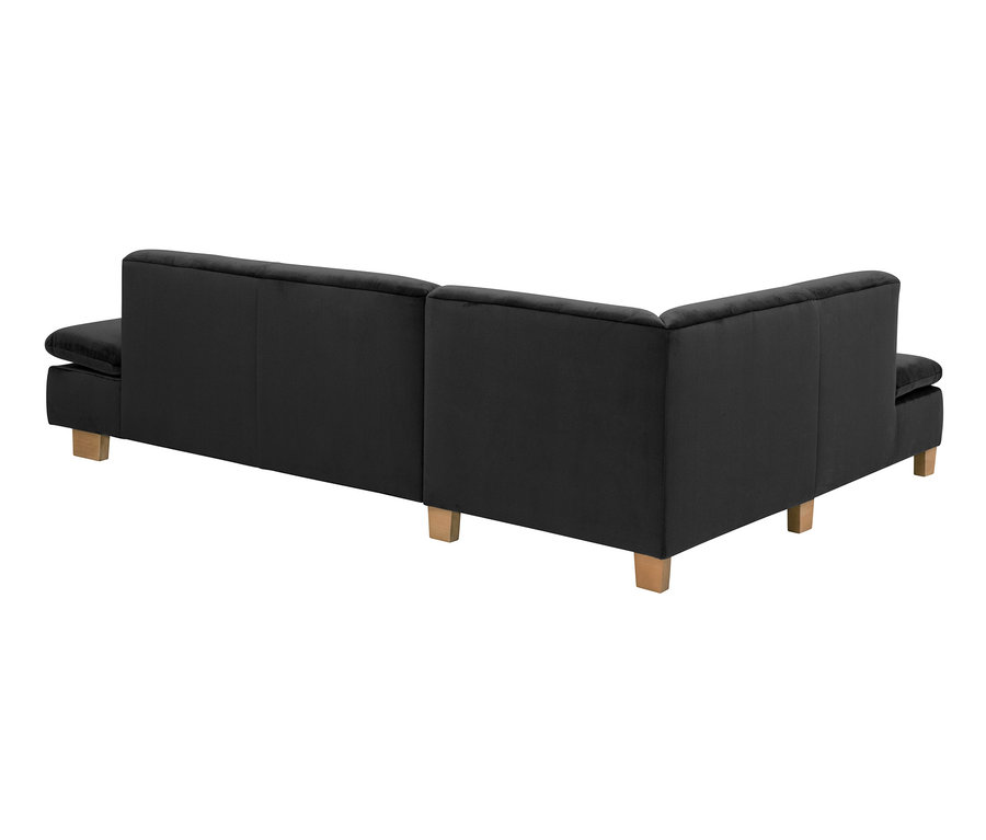 Rückansicht eines graphitfarbenen 2,5-Sitzer Sofas mit Ecksofa »Tampere« links.
