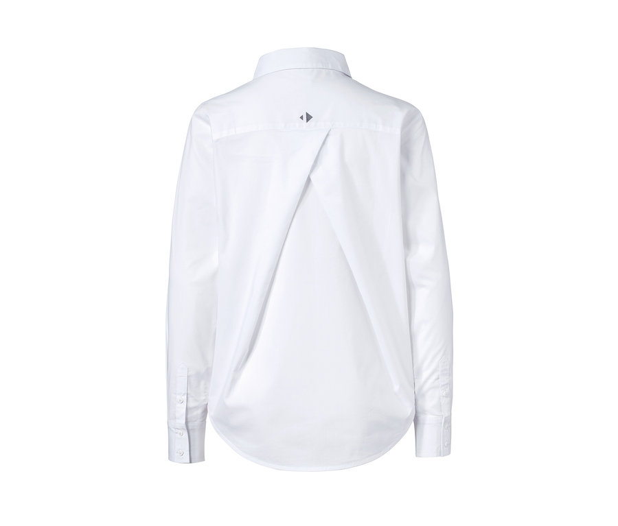 Weisse Funktionsbluse von hinten.