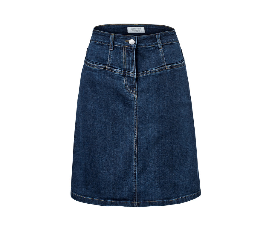 Blauer Jeansrock.