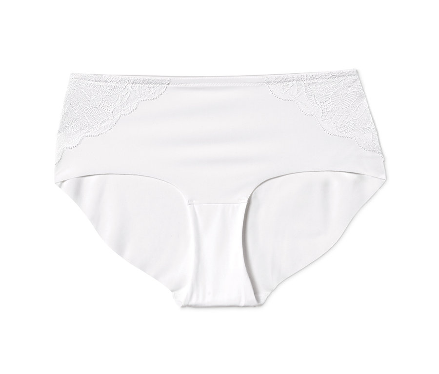 Weisse 3 Pantys »Magic Cut« mit Spitze.