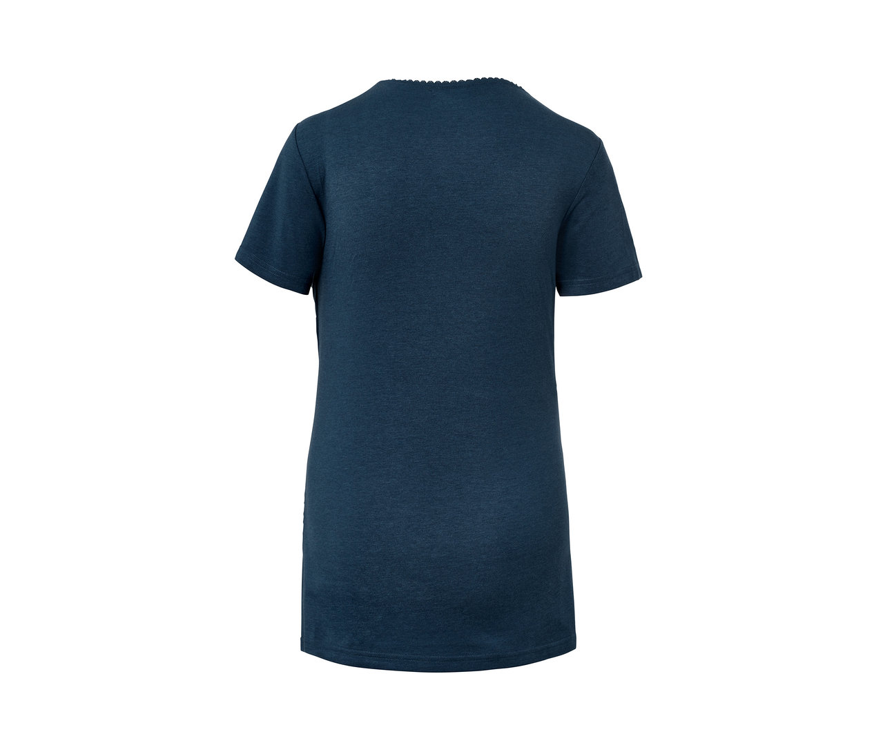 Nahaufnahme des Umstands- und Still-Pyjamas in Dunkelblau.