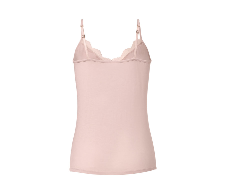 Rosa Hemdchen-Slip-Set mit Spitze.