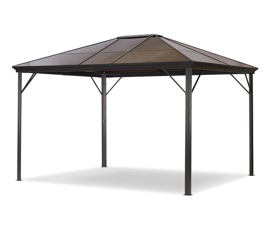 Heller grauer Profi-Pavillon, 300 x 365 cm.