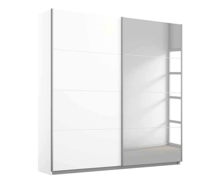 Weißer rauch Schwebetürenschrank »Subito« mit Schiebetüren und Spiegel.