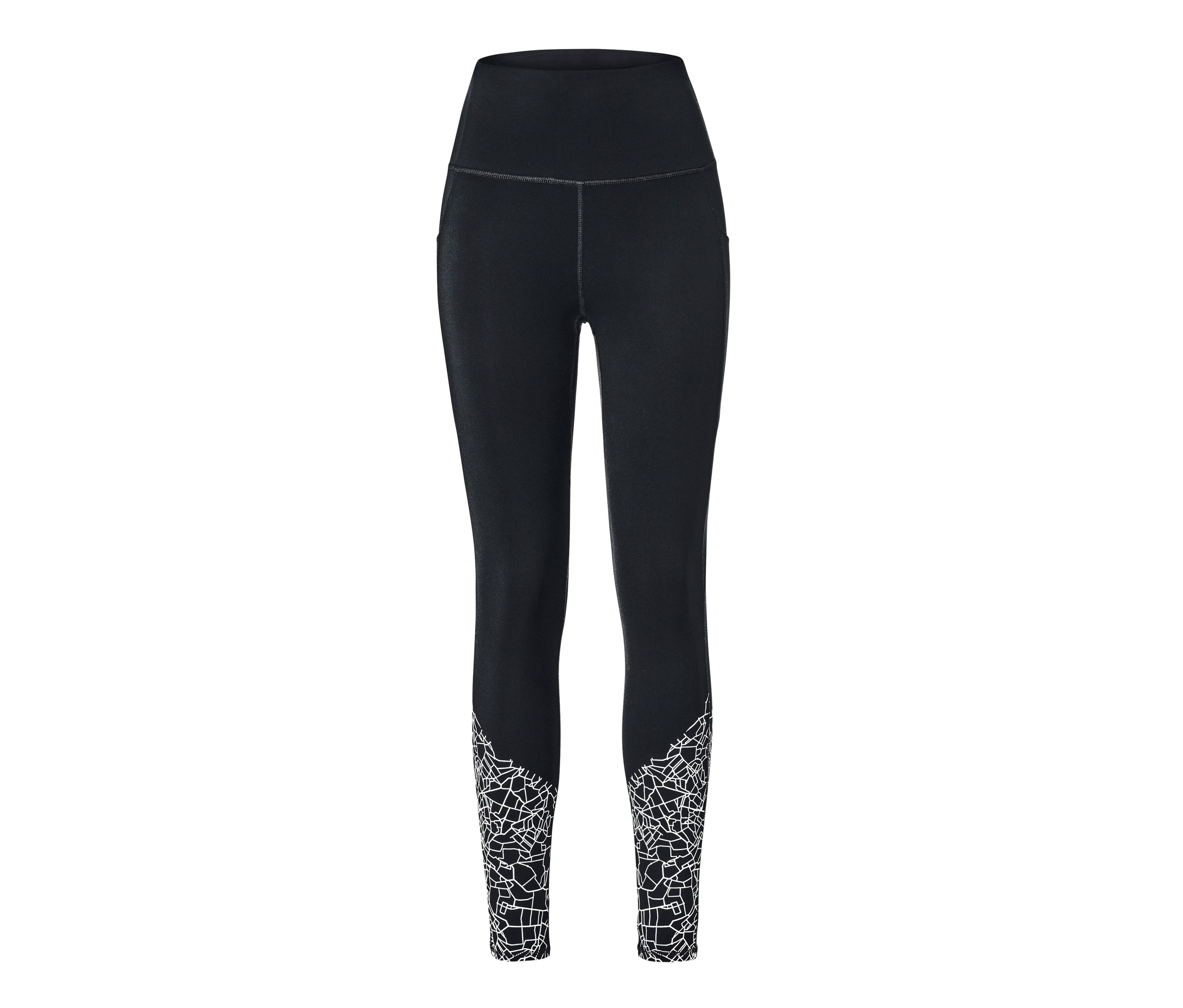 Tchibo - Sporttight - Damen - Gr. S - silber/print