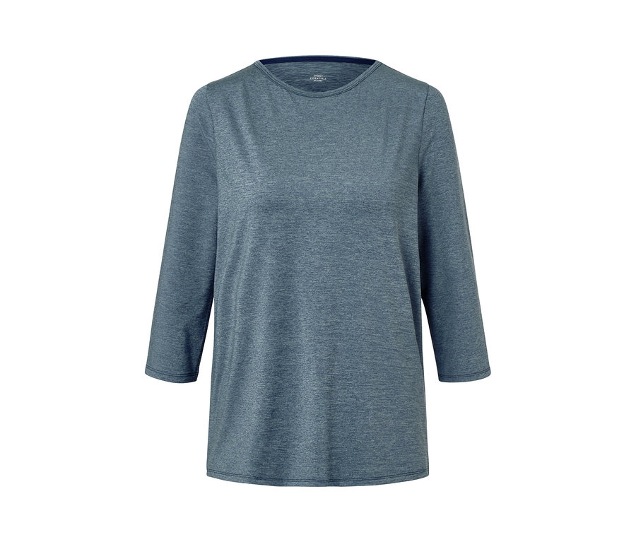 Dunkelblaues Funktionsshirt mit 3/4-Ärmeln.
