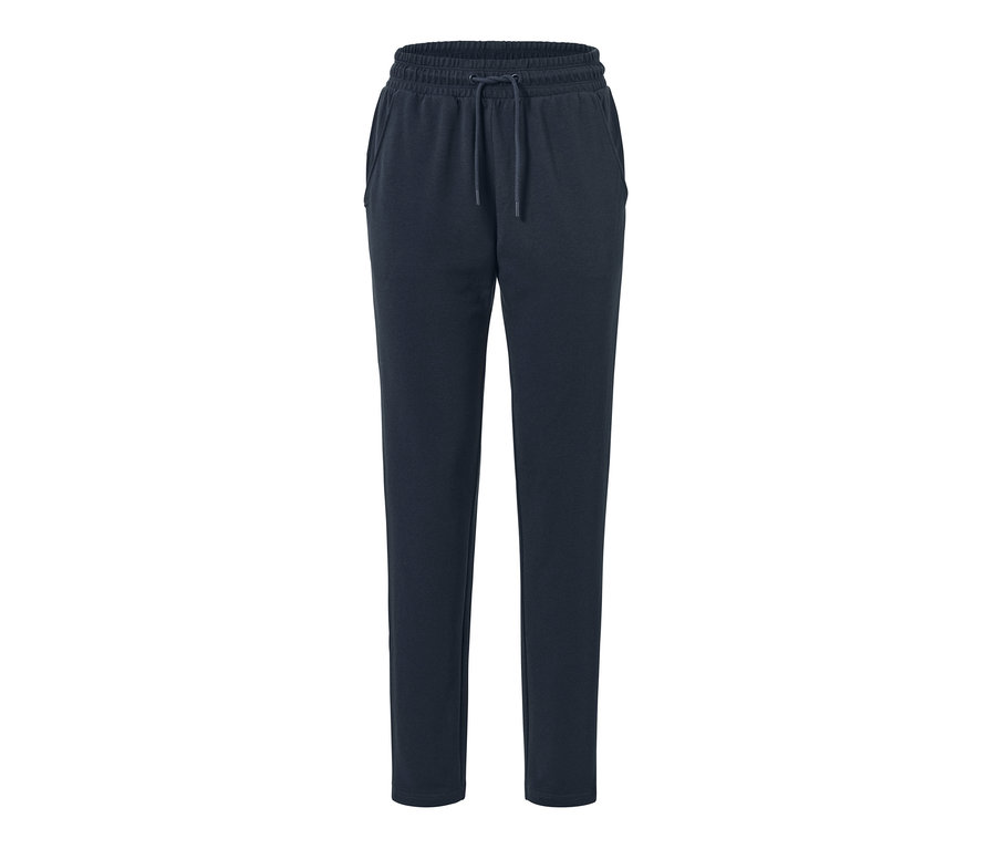Dunkelblaue Sweathose mit elastischem Bund und Kordelzug.