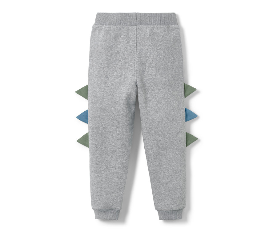 Graue Kinder-Sweathose mit Dino-Applikation.