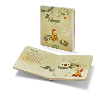 Zwei Bücher mit Illustrationen. Das obere Buch ist »Die Baby-Hummel Bommel ‒ Advent, Advent«.