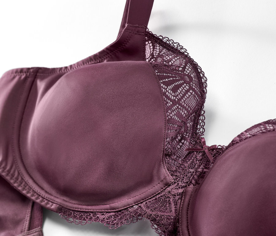 Detailaufnahme eines lilafarbenen Minimizer-BHs mit Spitze.