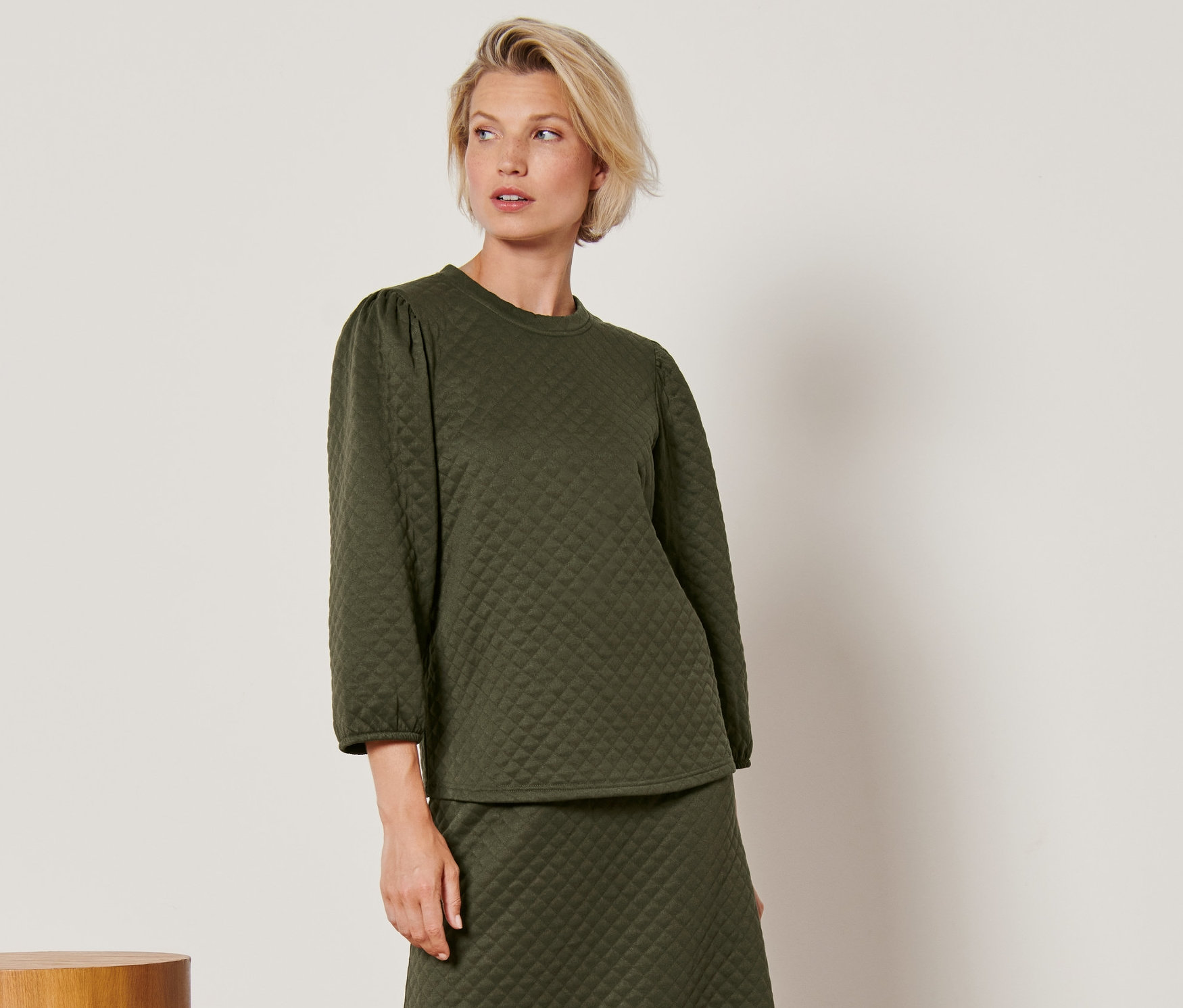 Thumbnail - Tchibo - Shirt in Steppoptik - Damen - Gr. XS - grün