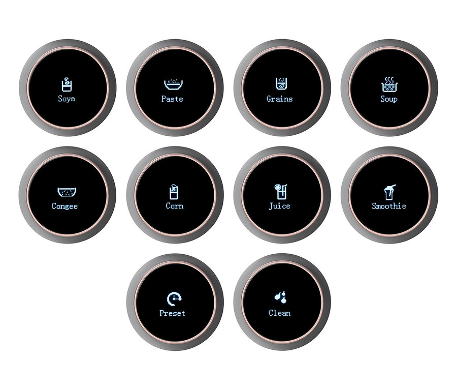 Bedienfeld mit Icons für Steba Vegan-Drink-Maker "VDM 2 HOT & COLD".