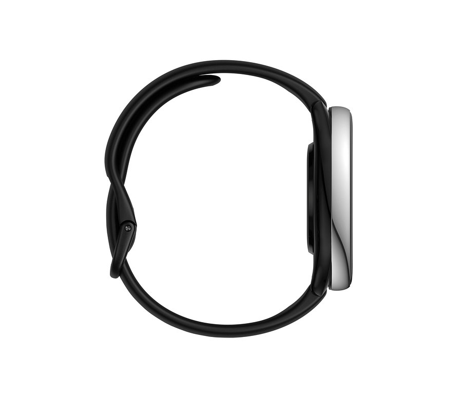 Nahaufnahme der schwarzen Amazfit GTR Mini Smartwatch.