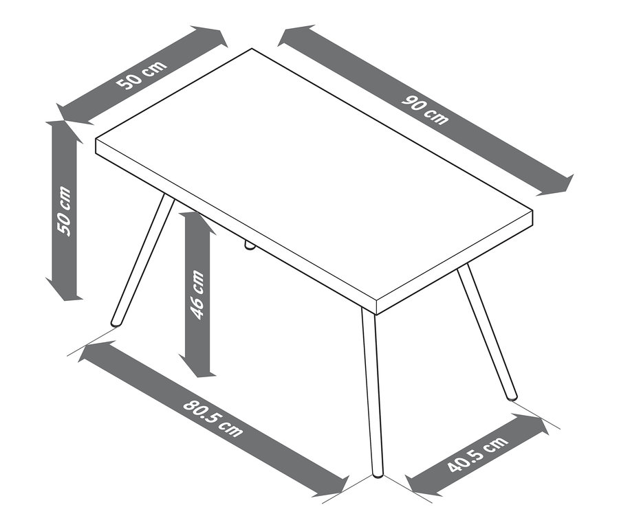Abmessungen des Lounge-Sets mit Textilgeflecht.