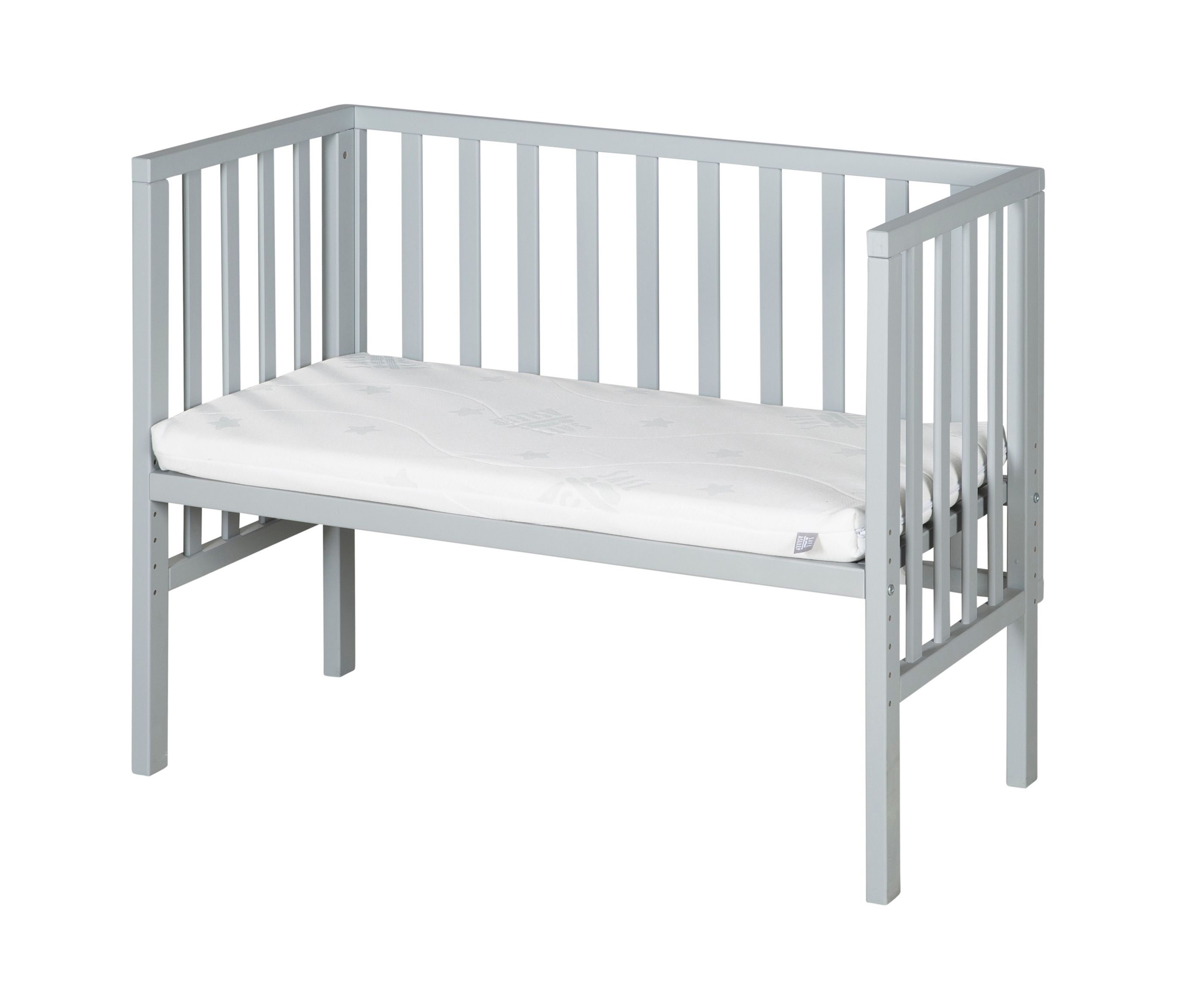 roba 2-in-1-Beistellbett »safe asleep®« - 47x99,5x47cm - taupe - Holz / Baumwolle / Schaumstoff