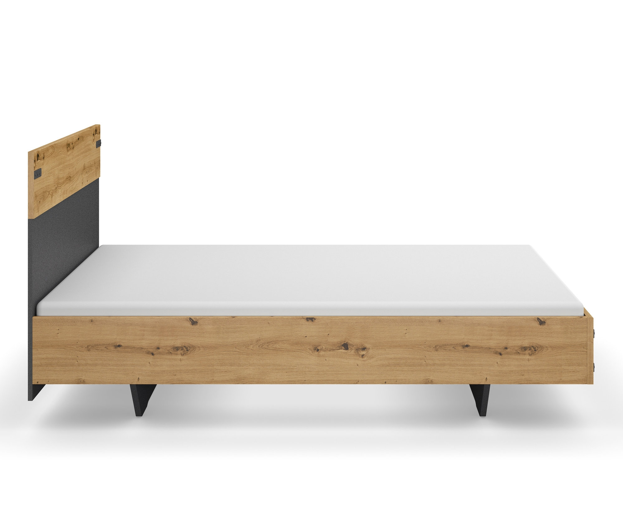 Thumbnail - rauch Schlafzimmer-Set »Butte« - 136x54x197cm - grau - Holz / Holz