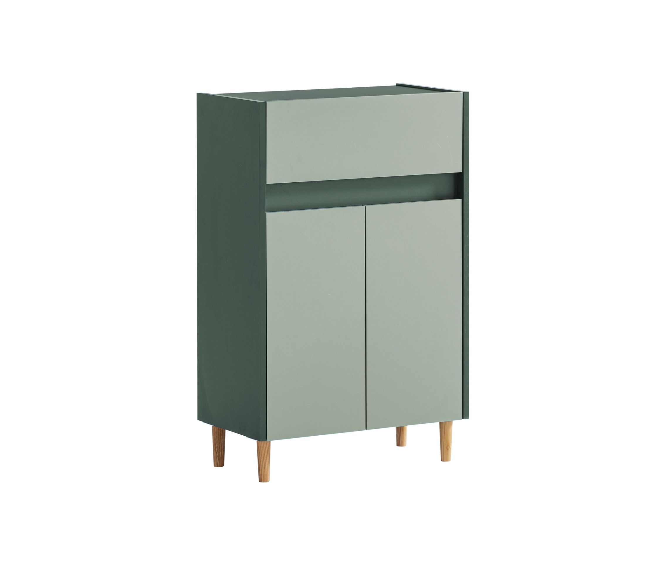 Tchibo - Kommode »Lovis« - 57x33x90,5cm - braun - Holz / Metall / Eschen-Massivholz