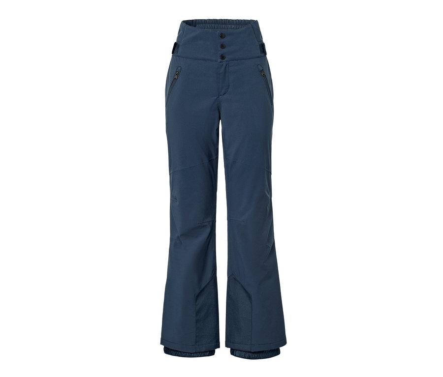 Blaue High-Waist-Skihose.