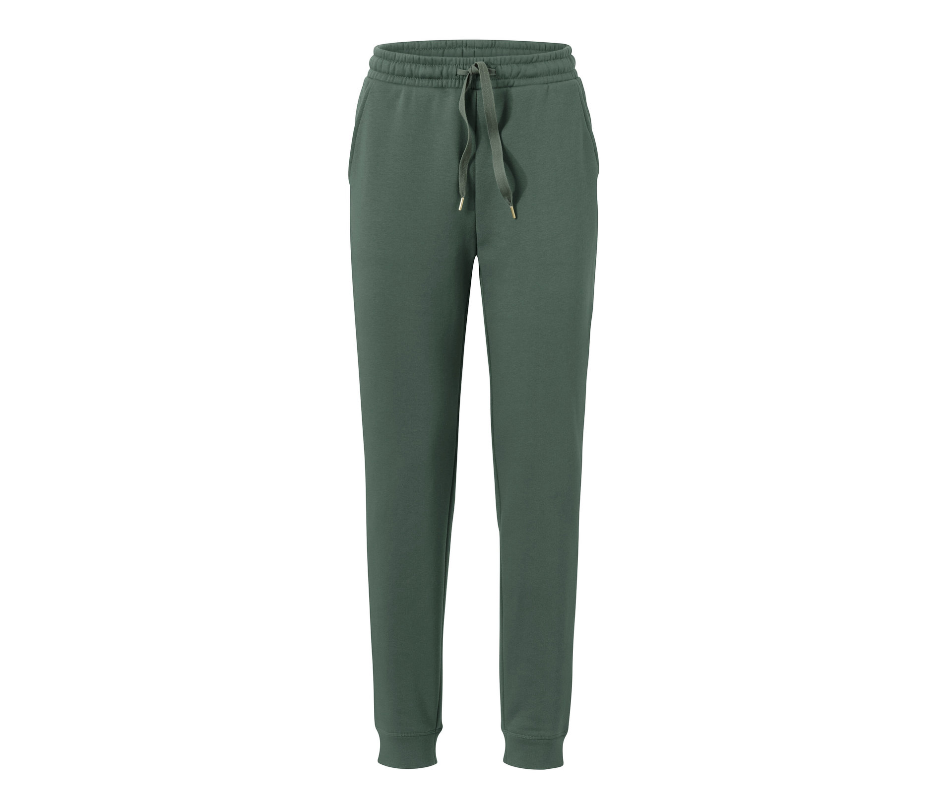 Loungewear-Hose - Damen - Gr. L - dunkelgrün - dunkelgrün