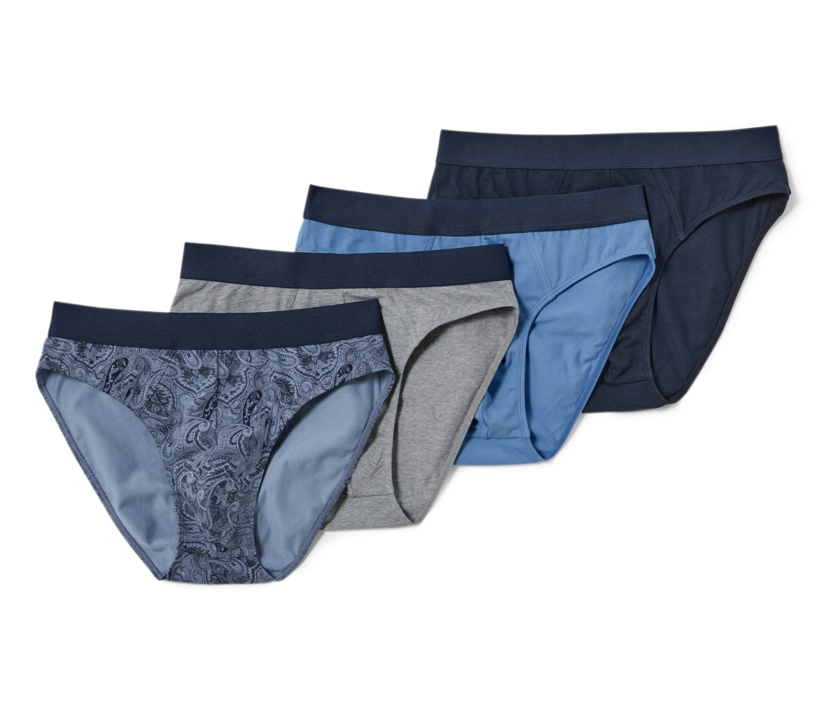 Slips - Herren - Gr. M/5 - dunkelblau/paisley - dunkelblau