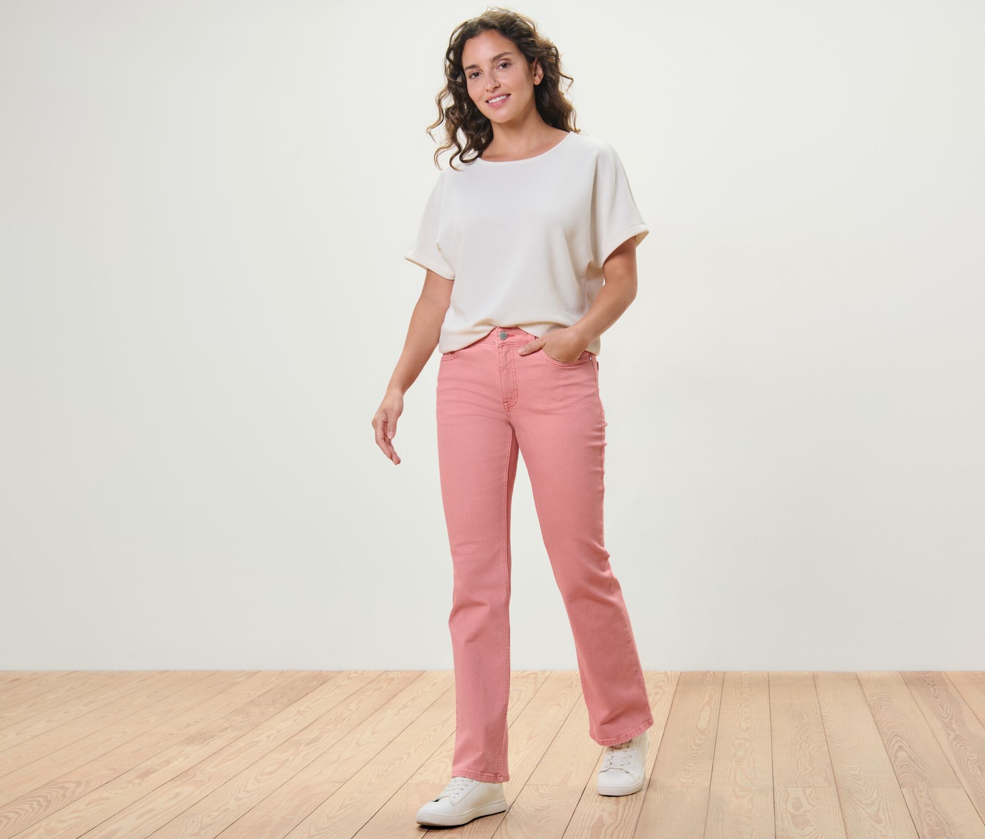 Thumbnail - Tchibo - Bootcut Jeans ‒ Fit »Lou« - Damen - Gr. 42 - koralle
