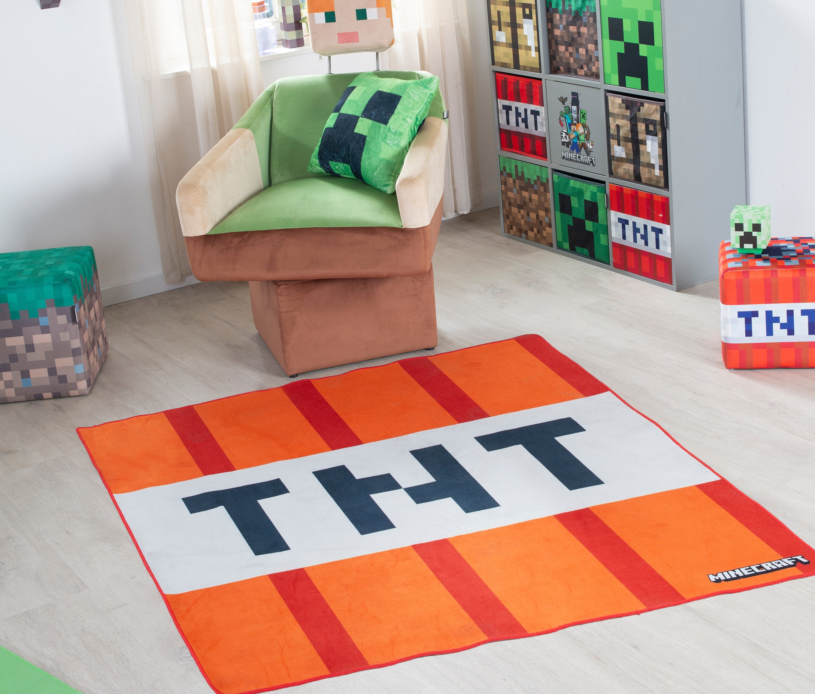 Thumbnail - roba Minecraft Teppich »Tnt« - schwarz