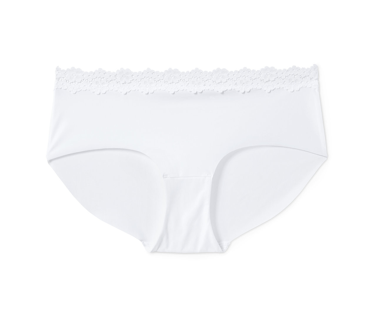 Weisse 3 Magic-Cut-Pantys mit Spitze.