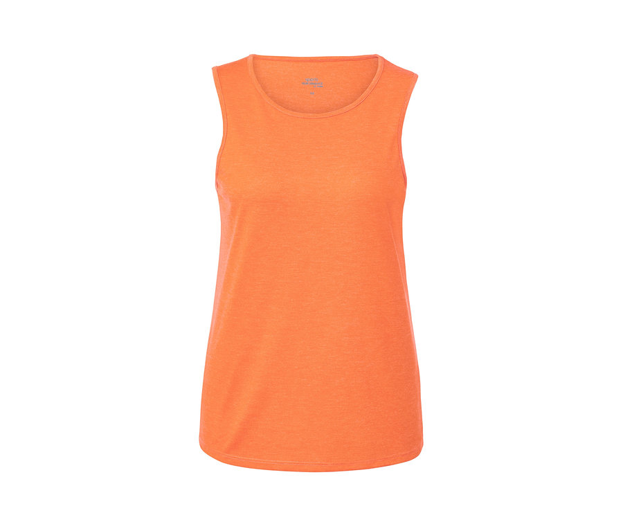 Orangefarbenes 2-in-1-Sportshirt.