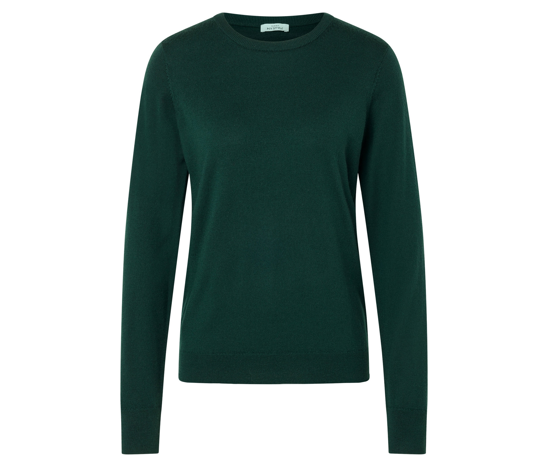 Merino-Feinstrickpullover - Damen - Gr. M - dunkelgrün - dunkelgrün