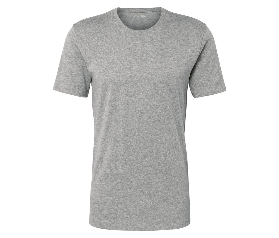 Graues Kurzarm-T-Shirt.