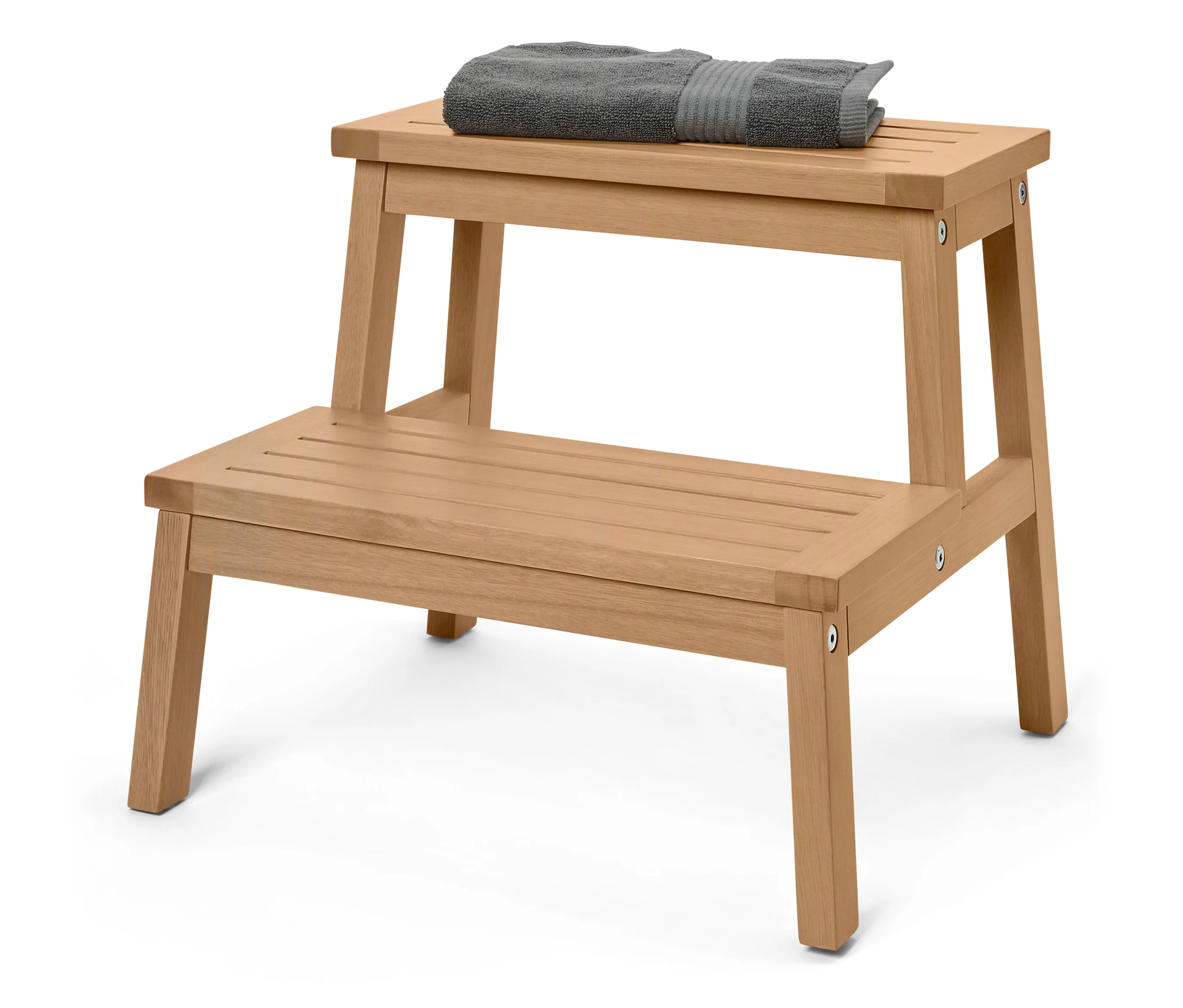 Tchibo - Tritthocker aus Massivholz - 44,5x40,3x38,5cm - naturfarben -