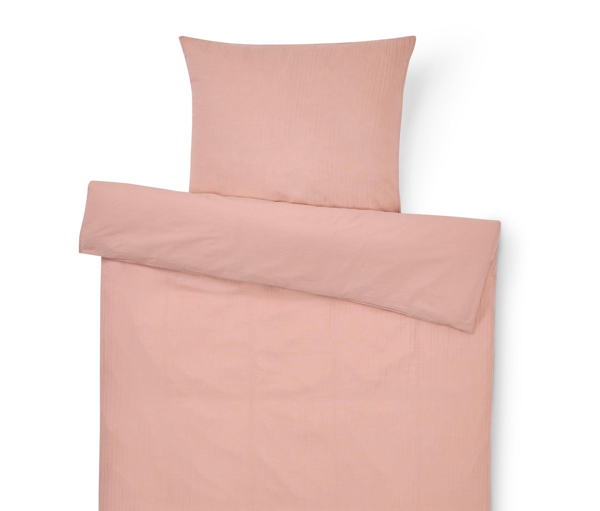 Leichte Musselin-Bettwäsche - rosa - rosa