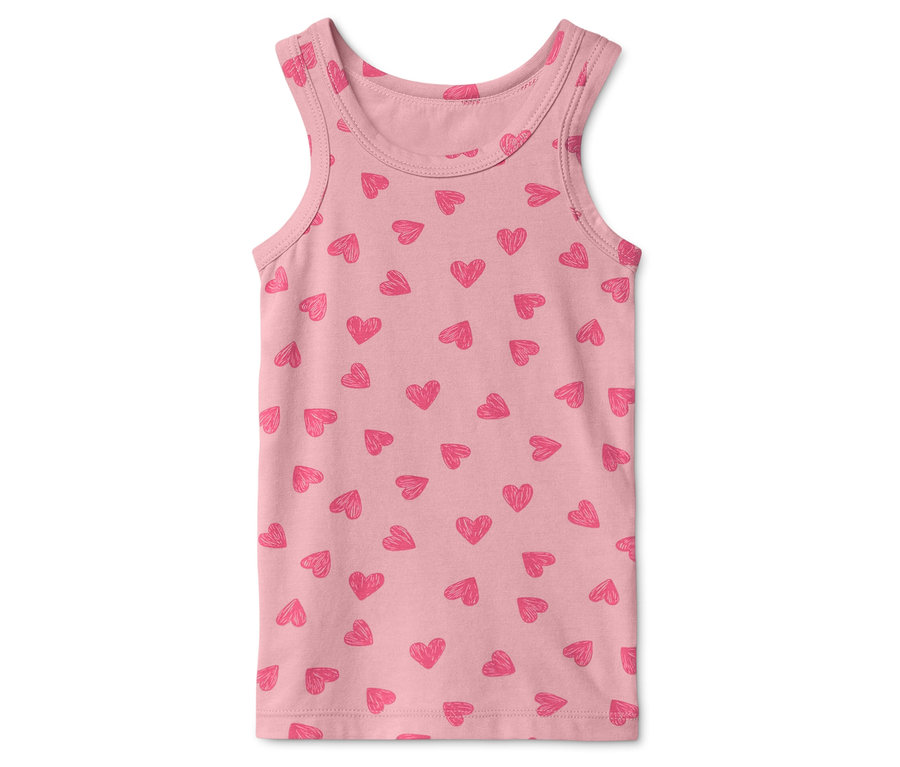 Rosa Tanktop mit Herzmuster.