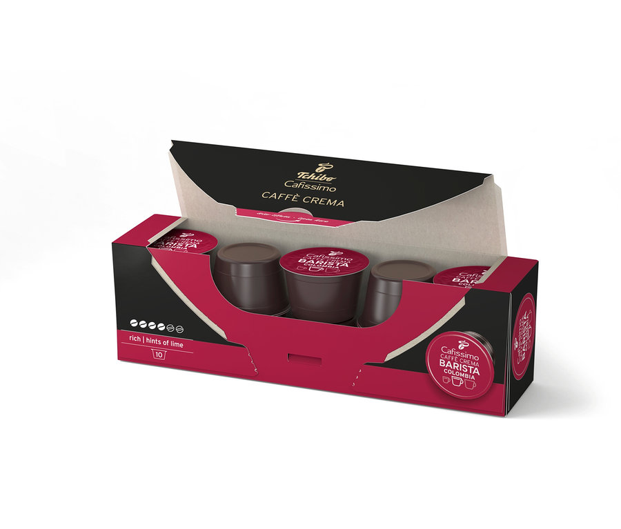Packung Cafissimo BARISTA Caffè Crema Colombia - 10 Kapseln.