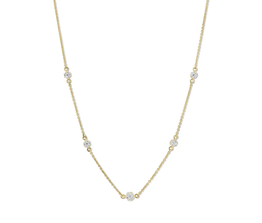 Goldcollier mit 35 Diamanten.