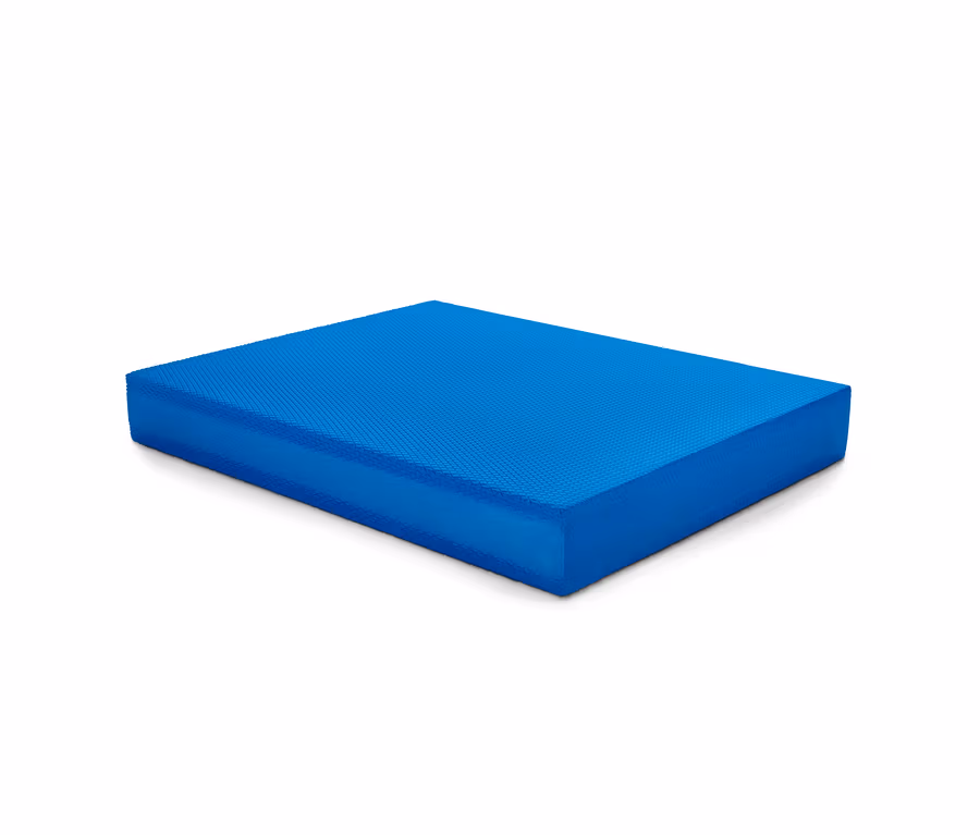 Blaues Balance-Pad in rechteckiger Form.